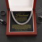 TO MY AMAZING HUSBAND CUBAN LINK CHAIN #LG_AM_BLK_GLD