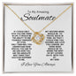 TO MY AMAZING SOULMATE LOVE KNOT NECKLACE #LG_AM_SM_WHT_BLK_LK