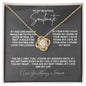 TO MY BEAUTIFUL SOULMATE LOVE KNOT NECKLACE #LG_BF_SM_TBLK_WHT_LK