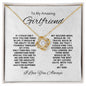 TO MY AMAZING GIRLFRIEND LOVE KNOT NECKLACE #LG_AM_GF_WHT_BLK_LK