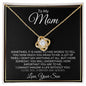TO MY MOM LOVE KNOT SOMETIMES IT IS HARD NECKLACE JT423