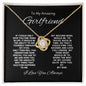 TO MY AMAZING GIRLFRIEND LOVE KNOT NECKLACE #LG_BLK_WHT_GF