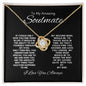 TO MY AMAZING SOULMATE LOVE KNOT NECKLACE #LG_AM_SM_BLK_WHT_LK