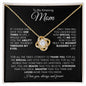 TO MY AMAZING MOM LOVE KNOT NECKLACE #LG_AM_BLK_WHT_LK