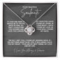 TO MY BEAUTIFUL SOULMATE LOVE KNOT NECKLACE #LG_BF_SM_TBLK_WHT_LK