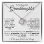 TO MY BEAUTIFUL GRANDDAUGHTER LOVE KNOT NECKLACE #LG_WHT_BLK