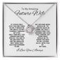 TO MY AMAZING FUTURE WIFE LOVE KNOT NECKLACE #LG_WHT_BLK_FW