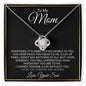 TO MY MOM LOVE KNOT SOMETIMES IT IS HARD NECKLACE JT423