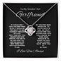 TO MY SMOKING HOT GIRLFRIEND LOVE KNOT NECKLACE #LG_BLK_WHT_GF