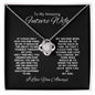 TO MY AMAZING FUTURE WIFE LOVE KNOT NECKLACE #LG_BLK_WHT_FW