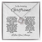 TO MY AMAZING GIRLFRIEND LOVE KNOT NECKLACE #LG_AM_GF_WHT_BLK_LK