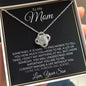 TO MY MOM LOVE KNOT SOMETIMES IT IS HARD NECKLACE JT423