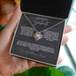 TO MY BEAUTIFUL SOULMATE LOVE KNOT NECKLACE #LG_BF_SM_TBLK_WHT_LK