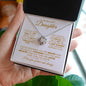 TO MY BEAUTIFUL DAUGHTER LOVE KNOT NECKLACE #LG_BG_WHT_GLD_LK
