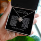TO MY AMAZING FUTURE WIFE LOVE KNOT NECKLACE #LG_BLK_WHT_FW
