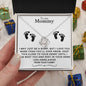 TO MY MOMMY I MAY JUST BE A BUMP LOVE KNOT NECKLACE