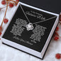 TO MY AMAZING FUTURE WIFE LOVE KNOT NECKLACE #LG_BLK_WHT_FW