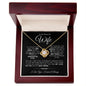 TO MY BEAUTIFUL WIFE LOVE KNOT NECKLACE #LG_BF_WF_BLK_WHT_LK