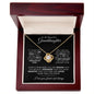 TO MY BEAUTIFUL GRANDDAUGHTER LOVE KNOT NECKLACE #LG_GD+BLK_WHT_LK