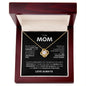 TO MY MOM LOVE KNOT NECKLACE #LG_M-BLK_WHT_LK