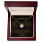 TO MY DAUGHTER LOVE KNOT NECKLACE #LG_BLK_GLD_LK