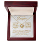 TO MY BEAUTIFUL DAUGHTER LOVE KNOT NECKLACE #LG_BG_WHT_GLD_LK