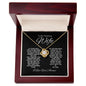 TO MY AMAZING WIFE LOVE KNOT NECKLACE #LG_BLK_WHT_WF