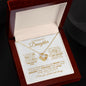 TO MY BEAUTIFUL DAUGHTER LOVE KNOT NECKLACE #LG_BG_WHT_GLD_LK