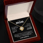 TO MY MOM LOVE KNOT NECKLACE #LG_M-BLK_WHT_LK