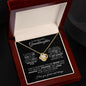 TO MY BEAUTIFUL GRANDDAUGHTER LOVE KNOT NECKLACE #LG_GD+BLK_WHT_LK