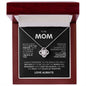 TO MY MOM LOVE KNOT NECKLACE #LG_M-BLK_WHT_LK