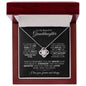 TO MY BEAUTIFUL GRANDDAUGHTER LOVE KNOT NECKLACE #LG_GD+BLK_WHT_LK