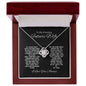 TO MY AMAZING FUTURE WIFE LOVE KNOT NECKLACE #LG_BLK_WHT_FW
