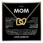TO MY MOM INTERLOCKING NECKLACE #LG_BLK_WHT_IH