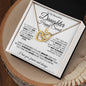 TO MY BEAUTIFUL DAUGHTER HAPPY SWEET 16TH INTERLOCKING HEARTS NECKLACE
