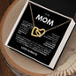 TO MY MOM INTERLOCKING NECKLACE #LG_BLK_WHT_IH