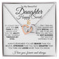 TO MY BEAUTIFUL DAUGHTER HAPPY SWEET 16TH INTERLOCKING HEARTS NECKLACE