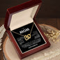 TO MY MOM INTERLOCKING NECKLACE #LG_BLK_WHT_IH