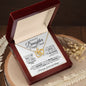 TO MY BEAUTIFUL DAUGHTER HAPPY SWEET 16TH INTERLOCKING HEARTS NECKLACE