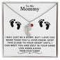 TO MY MOMMY MAY JUST BE A BUMP CUSTOM BABY FEET NECKLACE | PR 04323