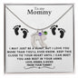 To my Mommy MAY JUST BE A BUMP BABY FEET NECKLACE | PR040323