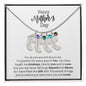 HAPPY MOTHER'S DAY CUSTOMIZABLE BABY FEET NECKLACE | PRMC41723LC