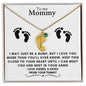 To my Mommy MAY JUST BE A BUMP BABY FEET NECKLACE | PR040323