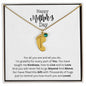 HAPPY MOTHER'S DAY CUSTOMIZABLE BABY FEET NECKLACE | PRMC41723LC