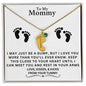 TO MY MOMMY MAY JUST BE A BUMP CUSTOM BABY FEET NECKLACE | PR 04323