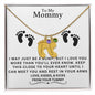 TO MY MOMMY MAY JUST BE A BUMP CUSTOM BABY FEET NECKLACE | PR 04323