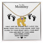 TO MY MOMMY MAY JUST BE A BUMP BABY FEET NECKLACE | PR040323