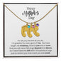 HAPPY MOTHER'S DAY CUSTOMIZABLE BABY FEET NECKLACE | PRMC41723LC