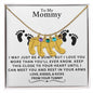 TO MY MOMMY MAY JUST BE A BUMP CUSTOM BABY FEET NECKLACE | PR 04323