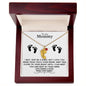 To my Mommy MAY JUST BE A BUMP BABY FEET NECKLACE | PR040323